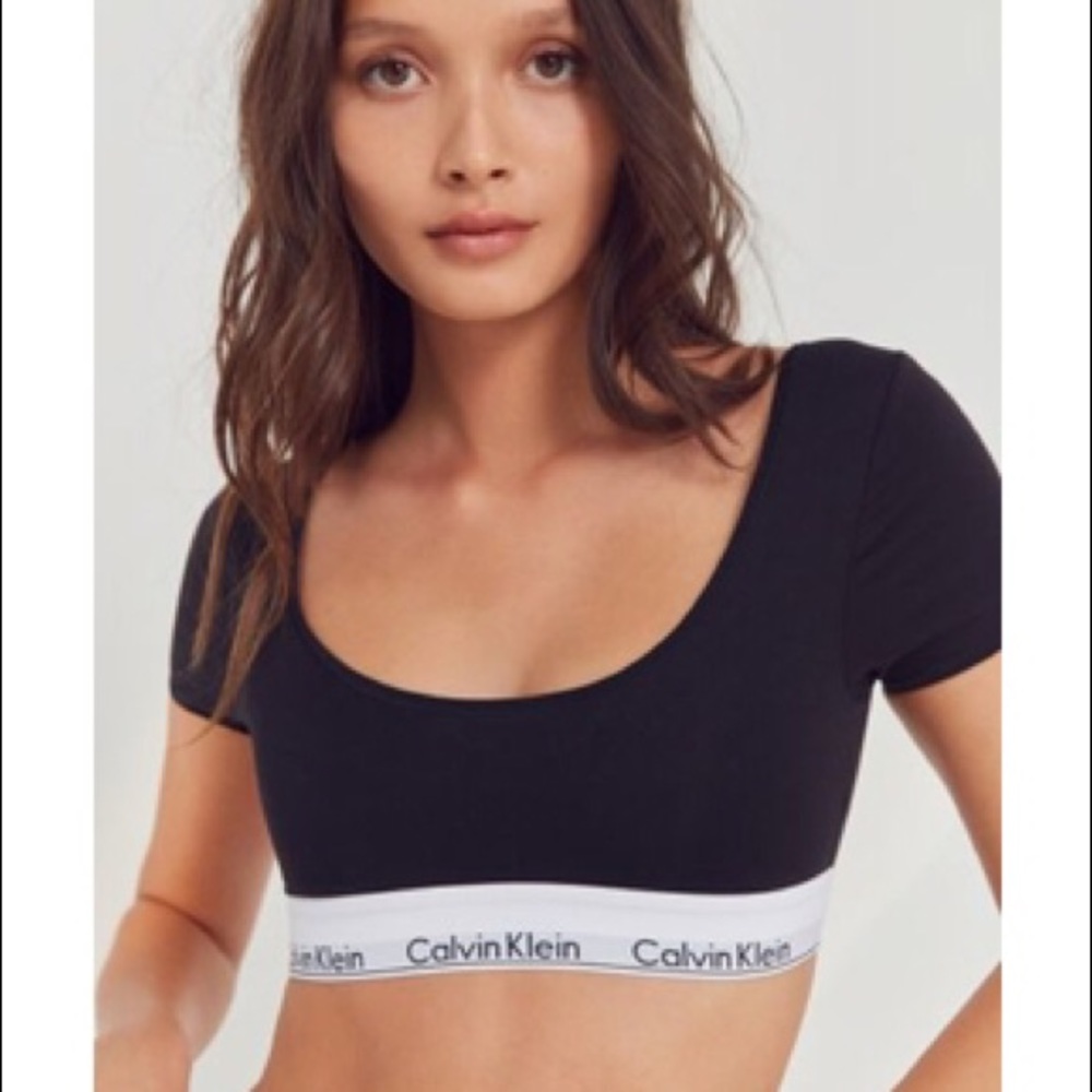 Calvin Klein Long Sleeve Crop Top